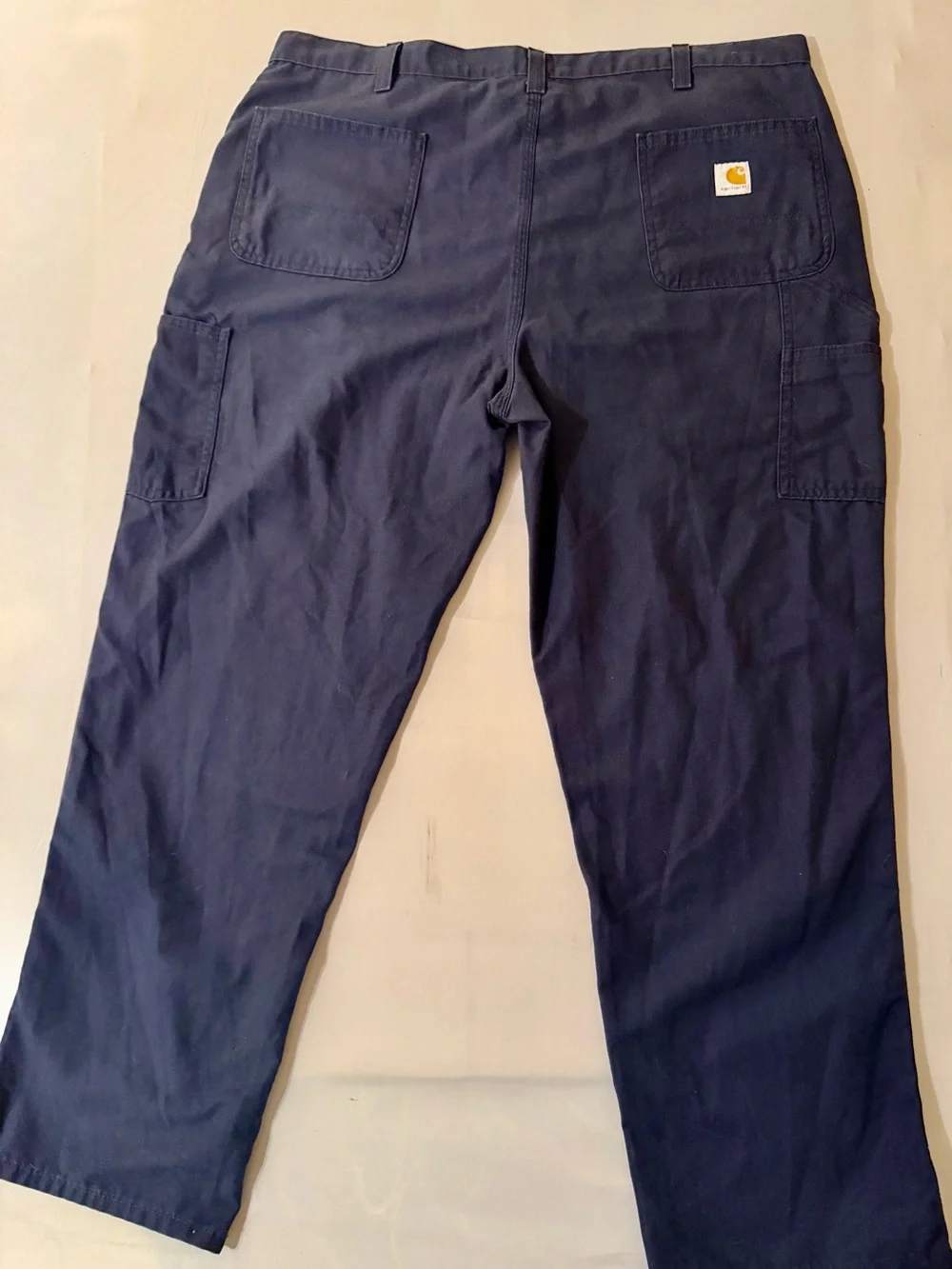 Carhartt Men's Work Pants Blue Size 42x32 Relaxed Fit RN#51374 Dungarees
